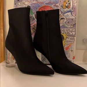 NEW Jeffrey Campbell Black Neoprene Clear Booties.